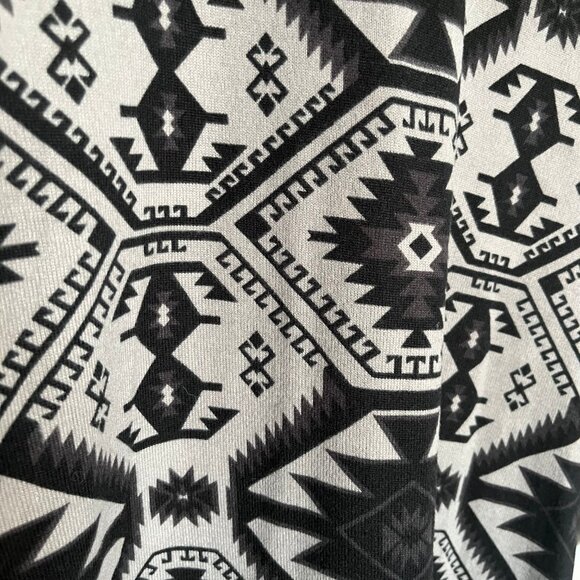 COCO @ tashi. Classic Collection. Patterned Long Shirt or Dress. Black and Grey - Picture 6 of 8